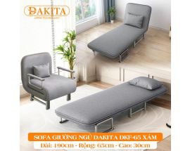 Giường Ngủ Thành Ghế DAKITA DKF-65 - Màu Xám - Giường Ngủ Có Nệm Xếp Gọn Đa Năng (Rộng 65cm)