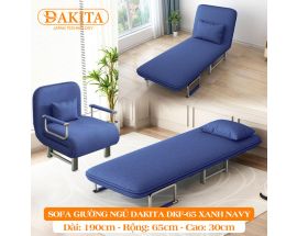 Giường Ngủ Thành Ghế DAKITA DKF-65 - Màu Xanh Navy - Giường Ngủ Có Nệm Xếp Gọn Đa Năng (Rộng 65cm)