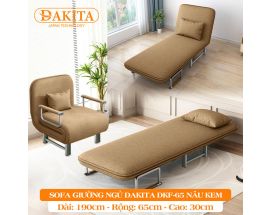 Giường Ngủ Thành Ghế DAKITA DKF-65 - Màu Nâu Kem - Giường Ngủ Có Nệm Xếp Gọn Đa Năng (Rộng 65cm)