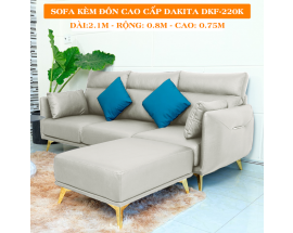 Sofa Kèm Đôn Cao Cấp DAKITA DKF-220K - Màu Kem