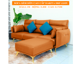 Sofa Kèm Đôn Cao Cấp DAKITA DKF-220N - Màu Nâu