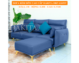 Sofa Kèm Đôn Cao Cấp DAKITA DKF-220NV - Màu Xanh Đậm